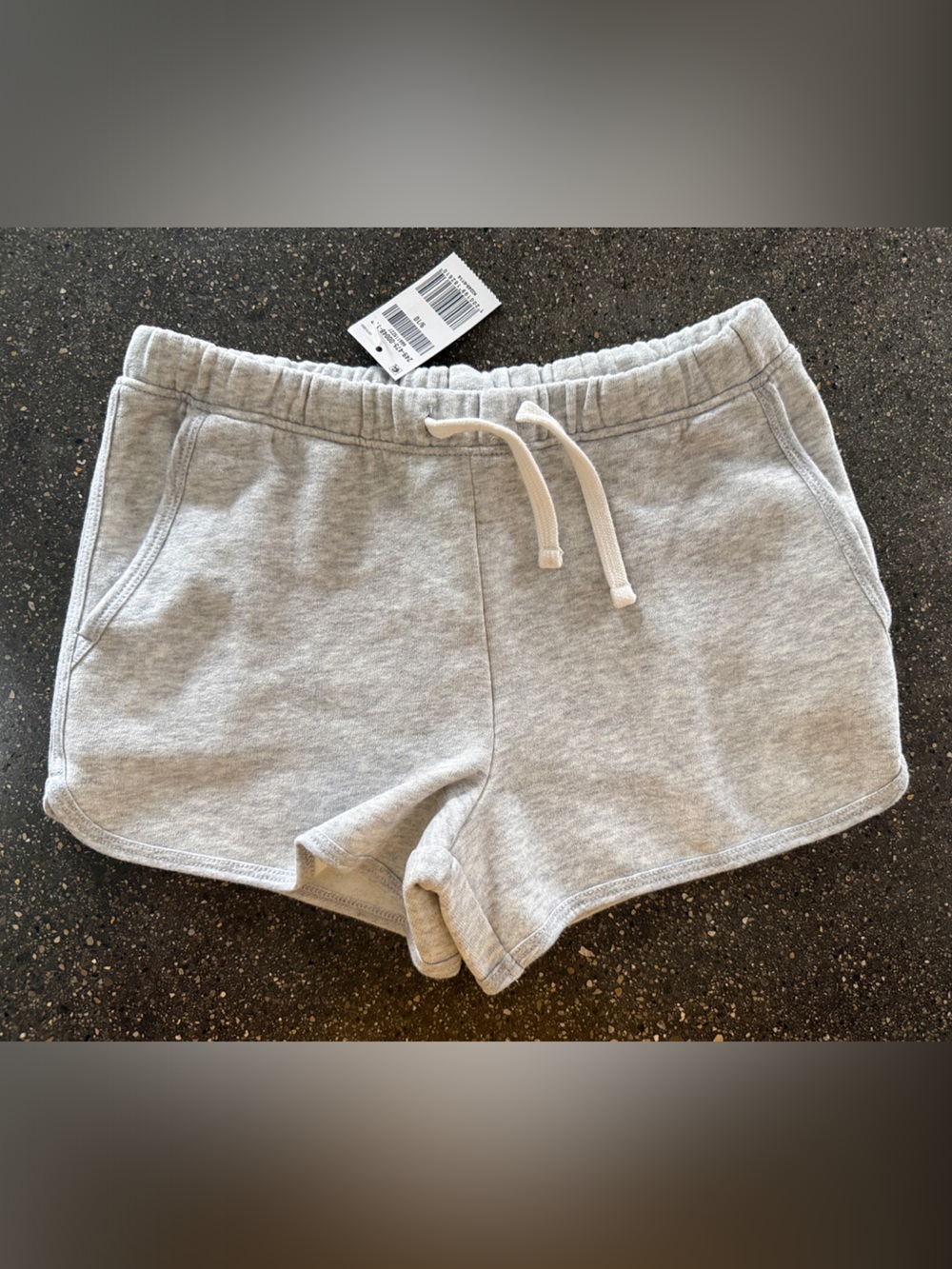 abercrombie kids Heather Gray Drawstring Knit Shorts